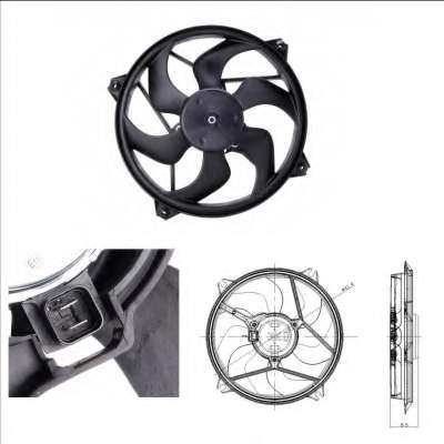 Вентилятор радиатора (электрический) Citroen Berlingo/Peugeot Partner 96-11