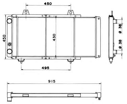 Радиатор охлаждения Fiat Ducato 1.9-2.5 TD -94