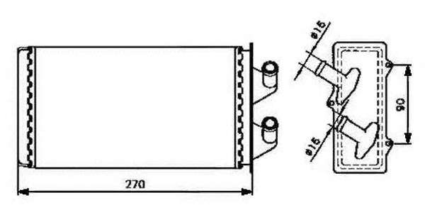 Радиатор печки Fiat Cinquecento 91-98