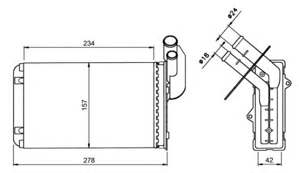 Радиатор печки Renault Megane I 88-