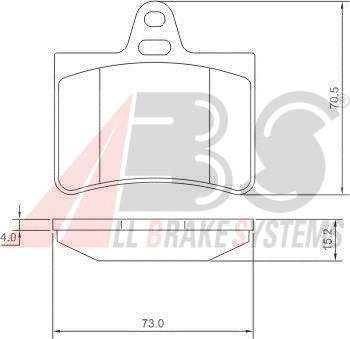 Комплект тормозных колодок, дисковый тормоз