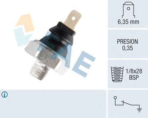 Датчик давления масла Hyundai Accent/Mazda 323/Toyota Corolla/Mitsubishi Outlander (0,35 bar)