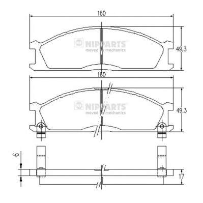 Комплект тормозных колодок, дисковый тормоз