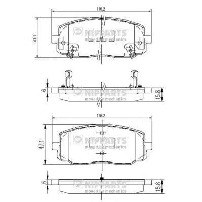 Комплект тормозных колодок, дисковый тормоз