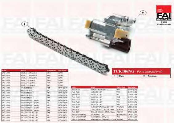 К-кт ланцюга ГРМ (без ущільнень) (058109229B+058109217B) Audi A3 1.8 96-/A4 1.8 95-/VW Passat 1.8 97-