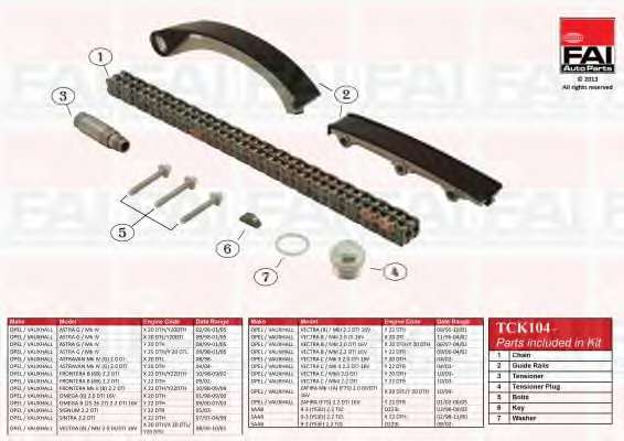 (Нижній)К-кт ланцюга ГРМ Opel Vectra B 2.0 DTI 00-/Astra G 2.2 DTI 02-
