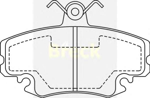 Колодки тормозные (передние) Dacia Logan 04-/Renault 11/19/21/Peugeot 205/309 (с датчиками)