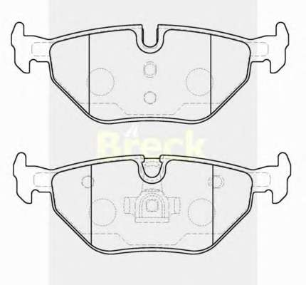 Колодки тормозные (задние) BMW 3 (E46) 98-