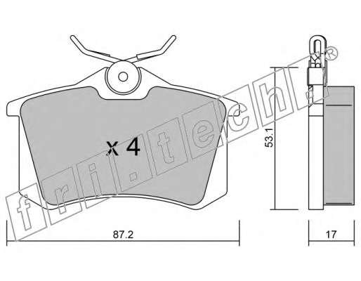 Комплект тормозных колодок, дисковый тормоз