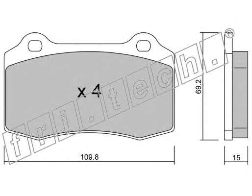 Комплект тормозных колодок, дисковый тормоз