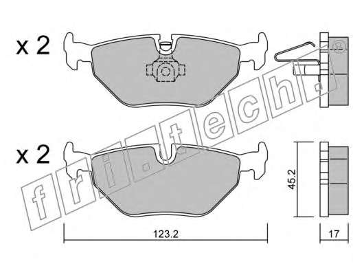 Комплект тормозных колодок, дисковый тормоз