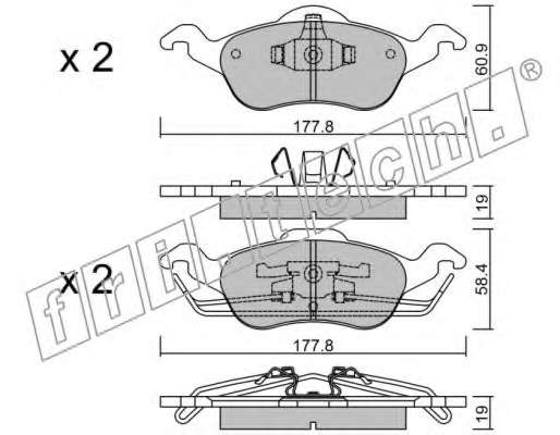 Комплект тормозных колодок, дисковый тормоз