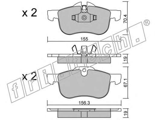Комплект тормозных колодок, дисковый тормоз