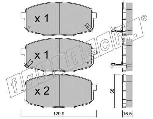 Комплект тормозных колодок, дисковый тормоз