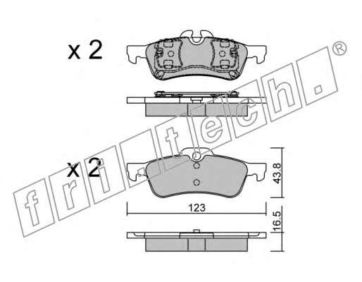 Комплект тормозных колодок, дисковый тормоз