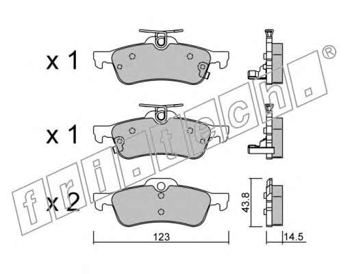 Комплект тормозных колодок, дисковый тормоз