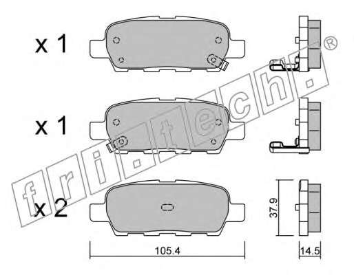 Комплект тормозных колодок, дисковый тормоз