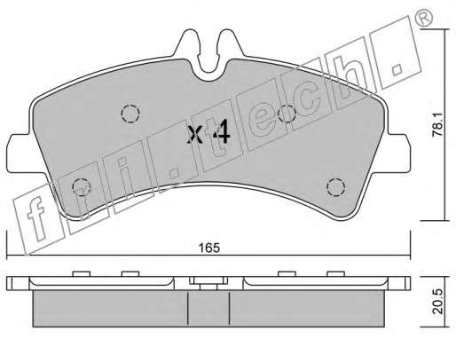 Комплект тормозных колодок, дисковый тормоз