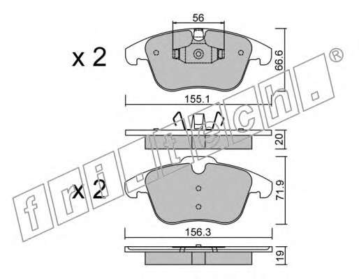 Комплект тормозных колодок, дисковый тормоз