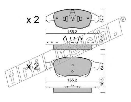 Комплект тормозных колодок, дисковый тормоз