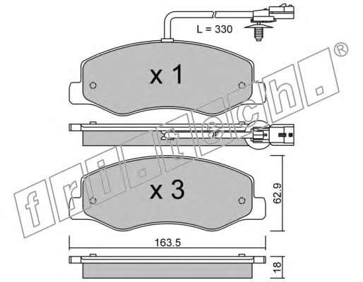 Комплект тормозных колодок, дисковый тормоз