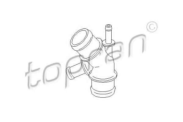 Фланець системи охолодження Audi A3, TT 1.6/1.9TDI 130KM/1.8T/ VW Bora, Golf IV 1.6/2.0/ Sharan 2.8 V6 24V 204KM