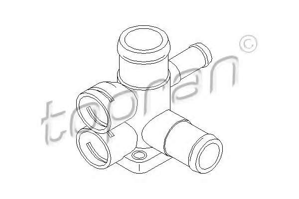 Фланец охлаждающей жидкости