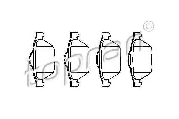 Комплект тормозных колодок, дисковый тормоз