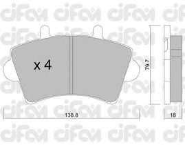 Комплект тормозных колодок, дисковый тормоз