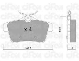 Комплект тормозных колодок, дисковый тормоз