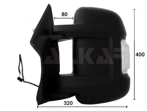 Зеркало заднего вида Citroen Jumper/Fiat Ducato/Peugeot Boxer 06- (R) (механика/с повор.)