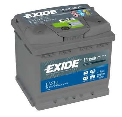 Аккумулятор 53Ah-12v Exide PREMIUM(207х175х190),R,EN540