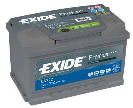 Аккумулятор 72Ah-12v Exide PREMIUM(278х175х175),R,EN720