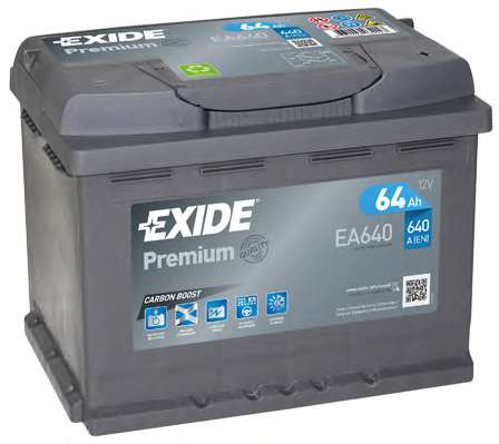 Аккумулятор 64Ah-12v Exide PREMIUM(242х175х190),R,EN640