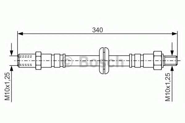 Шланг тормозной (передний) Lada Oka/Samara 0.8-1.5 86-13 (L=303mm)