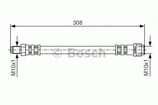 Шланг тормозной (задний) MB C-class/CLK/E-class/S-class 93-11