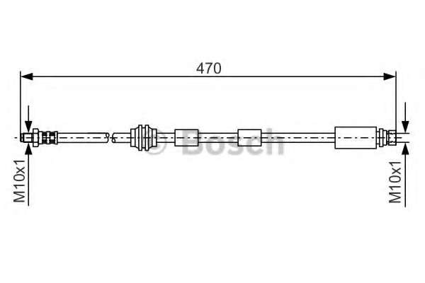 Шланг тормозной (передний) Ford Mondeo III 00-07 (L=448mm)