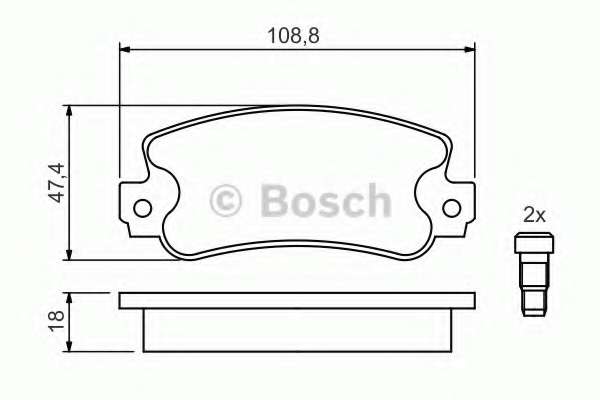 Колодки тормозные (передние) Fiat Panda/Regata/Seat Ibiza/Terra 81-04 (Bosch)