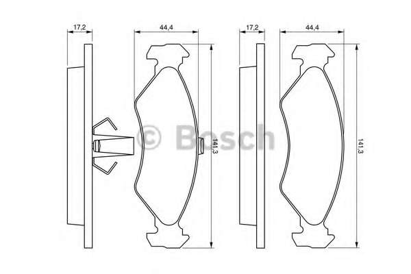 Комплект тормозных колодок, дисковый тормоз