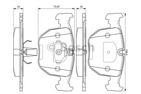 Гальмівні колодки дискові перед. Bmw 7 E38 94-