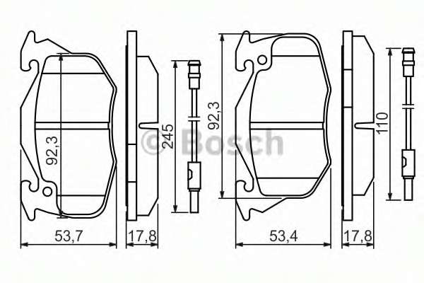 Колодки тормозные (передние) Peugeot 106 91-04/205/305/309/405 82-98/Renault Clio 91-98 (с датчик.)