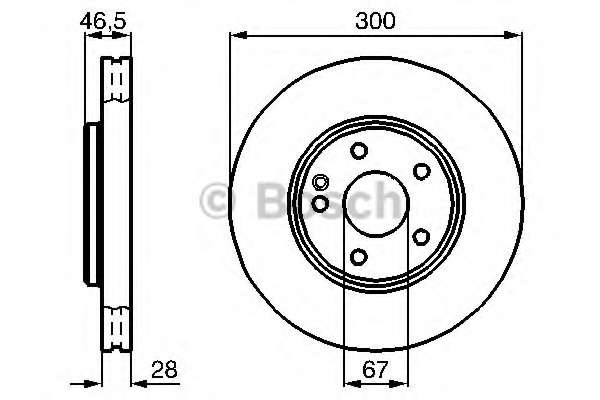 Диск тормозной (передний) MB C-class (W203/CL203/S203)/E (W210/S210) 96-07 (300x28) (с покрыт)(вент)