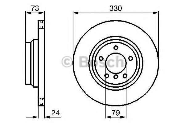 Диск тормозной (передний) BMW 1 (E81-82/E87)/3 (E90-E93) 05-13/X1 (E84) 09-15 (330x24)(с покр)(вент)