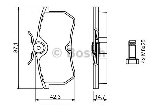 Колодки тормозные (задние) Ford Focus 98-05/Fiesta V/VI 05-