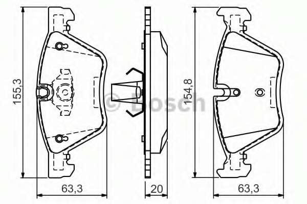 Колодки тормозные (передние) BMW 3 (E90/E91/E92) 07-13/5 (E60/E61) 03-10/X1 (E84) 09-15
