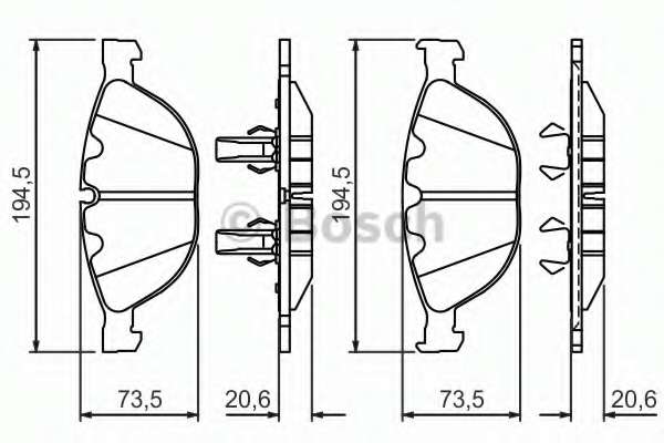 Колодки тормозные (передние) BMW 5 (E60)/6 (E63)/7 (E65/E66/E67) 04- M57/M67/N62/N73/S85