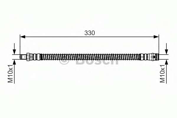 Шланг тормозной (задний) MB C-class (W204)/E-class (W212) 07-16 (L=300mm)