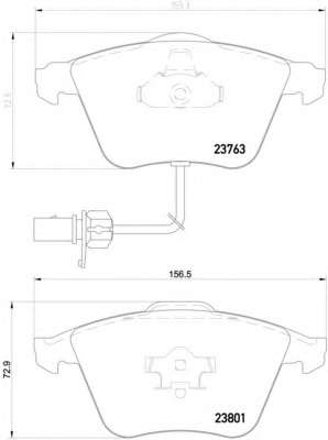 Гальмівні колодки дискові перед, Audi A4 1.6-3.2FSi/A6 III/A6 Quattro III 4.2 04- /T-5