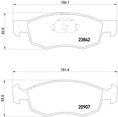 Гальмівнi колодки дисковi перед. Fiat Doblo 1,2-1,9JTD 01-