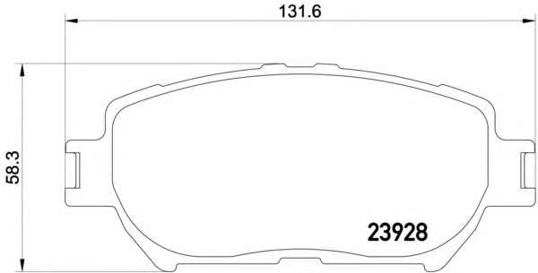 Гальмівні колодки дискові перед. Toyota Camry (V30) 2.0-3.0 V6 01-
